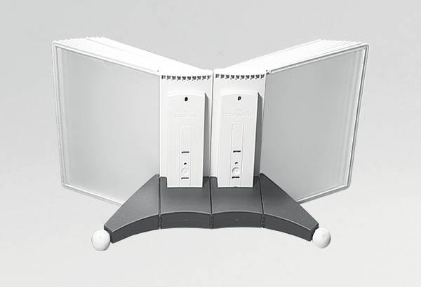 Kit extension pupitre de comptoir en métal laqué noir - 10 pochettes A4 gris