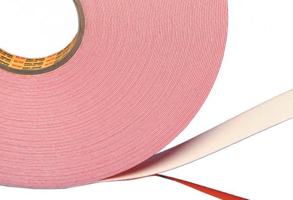 Double face CARTACK® 394 mousse polyéthylène blanche - 25 mm x 33 m