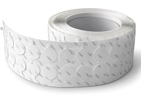 Rouleau de 1000 pastilles adhésives CARTACK® 398 + languette - Ø 19 mm