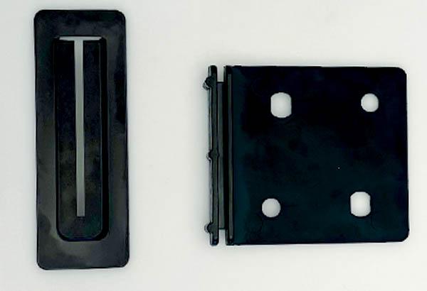 Equerre d'assemblage verticale - 55 x 55 mm - Noire