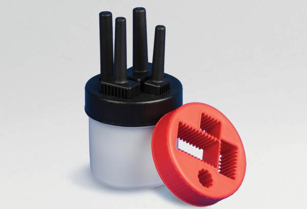 Pot de Ø 110 mm avec 4 feutres permanents - Hauteur 240 mm