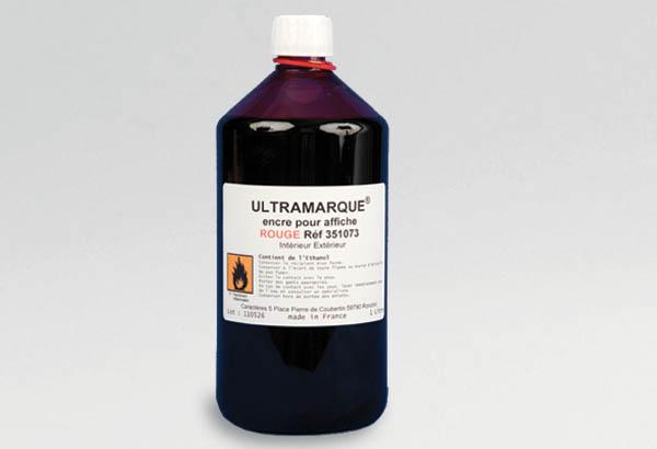 Encre Ultramarque® à base de solvant - Vendu en bidon de 1 litre - Encre rouge