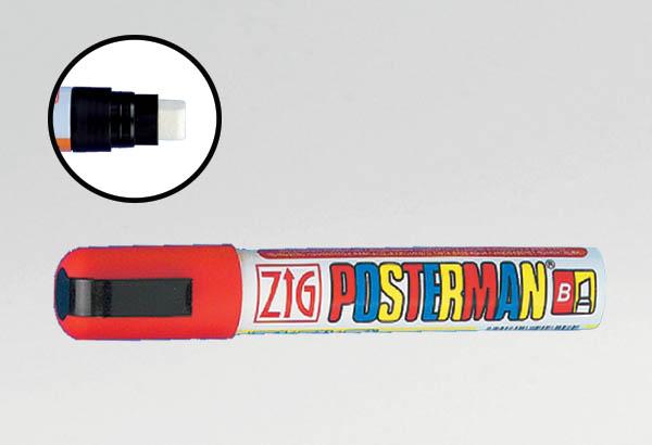 Marqueur craie Posterman® - Pointe rectangulaire de 15 mm rouge