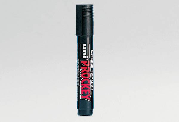 Feutre Prockey® permanent - Pointe biseautée de 6 mm noire