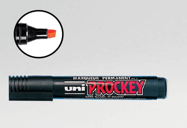 Feutre Prockey® permanent - Pointe biseautée de 6 mm noire