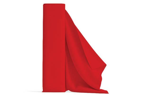 Rouleau de tissu uni aspect satiné de 150 cm x 50 m - Rouge