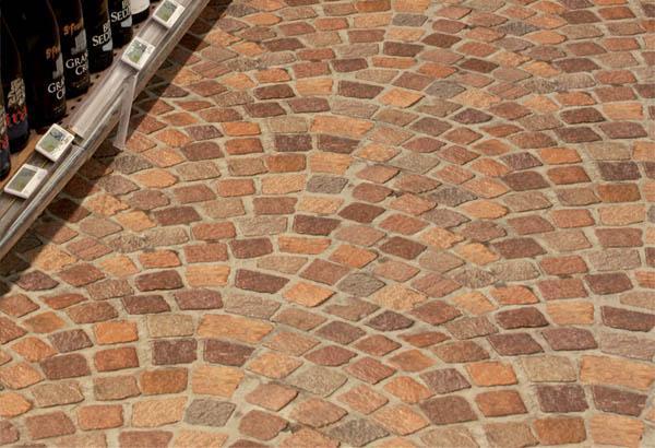 Rouleau moquette Carfloor® 300 T à thème de 150 cm x 10 m - Petits pavés