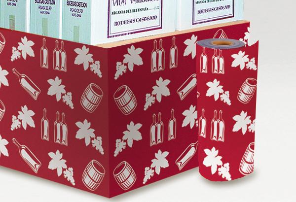 Rouleau de jupe de palette Calcolor® à thème de 60 cm x 50 m - Foire aux vins