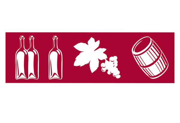 Rouleau de jupe de palette Calcolor® à thème de 60 cm x 50 m - Foire aux vins