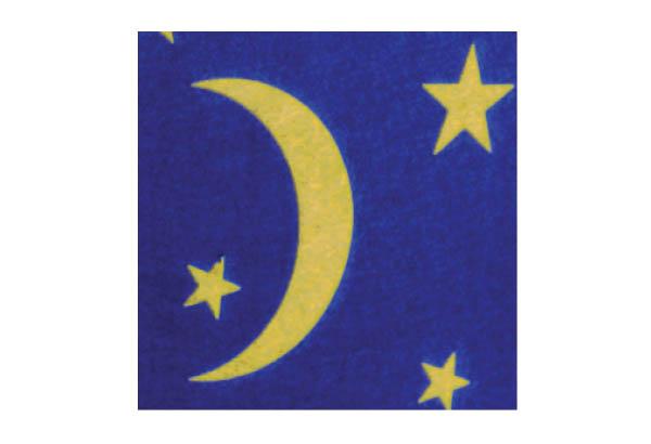 Rouleau de jupe de palette Calcolor® à thème de 60 cm x 50 m - Bleu / Etoilé Or