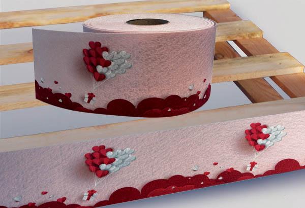 Rouleau de cache palette Calcolor® à thème de 15 cm x 50 m - Amour