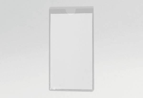 Pochette rectangle adhésif perm PVC + coup de pouce - 95 x 60 mm - Horizontal