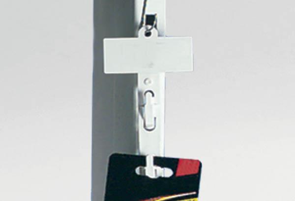 Bande pince crochet 12 attaches en polypropylène avec porte-étiquette