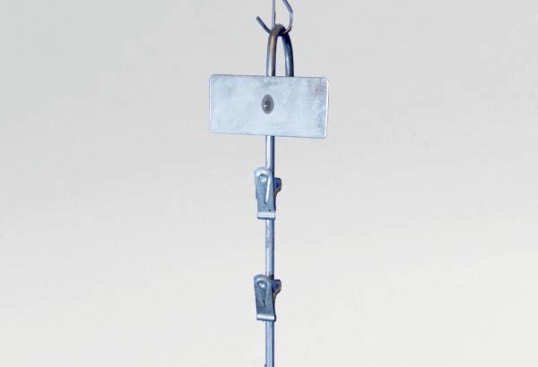 Brande pince crochet argent 12 attaches avec porte-étiquettes
