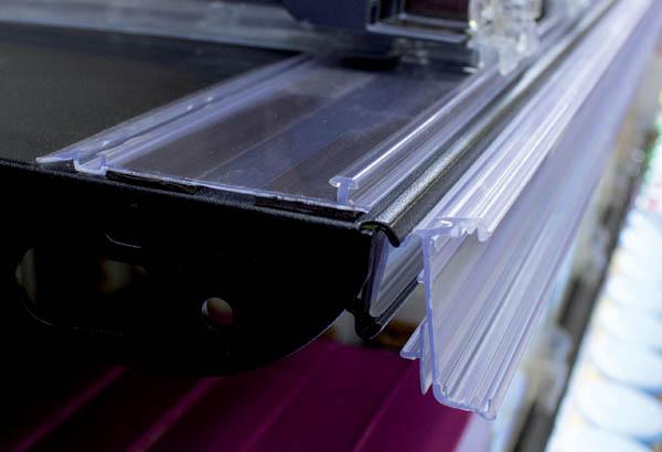 Rail de fixation magnétique transparent pour Easypush - Longueur 1325 mm