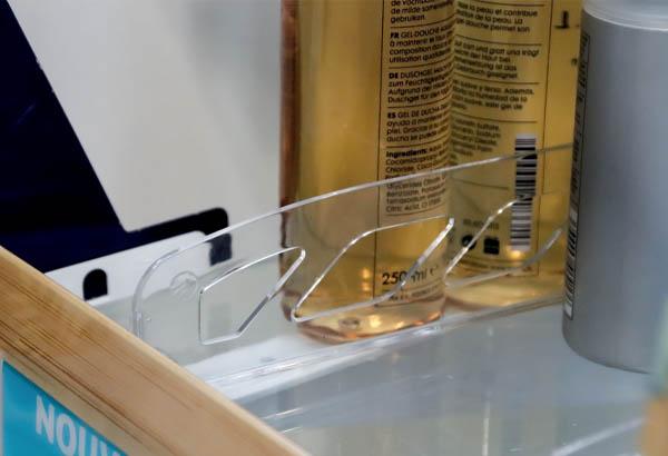 Séparateur small transparent - Hauteur 55 mm - Sécable de 180 à 380 mm