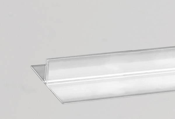 Base large en PVC pour séparateur PET transparent - 30 x 800 x 90 mm
