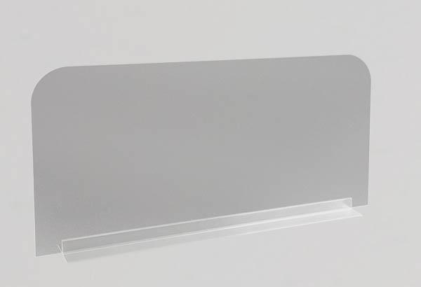 Kit base large PVC + séparateur PET transparent pour meuble - 750 x 300 mm