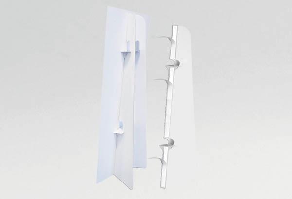 Chevalet carton 2 pieds avec adhésif permanent - 1170 x 285 mm