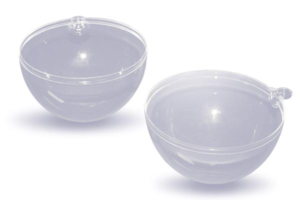 Boule en plastique transparent - Diamètre 10 cm