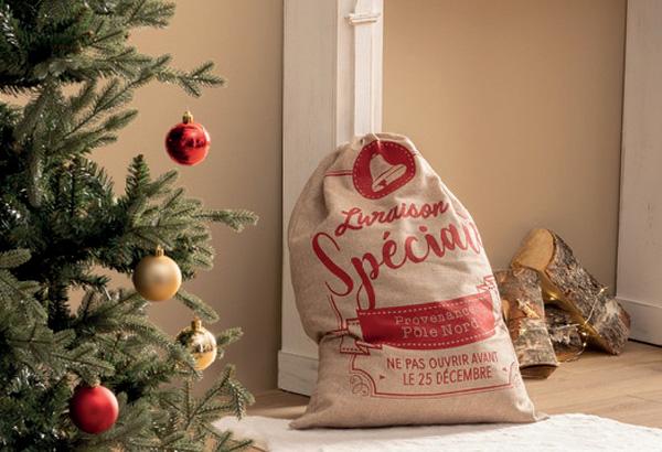 HOTTE PERENOEL JUTE IMPRIM 50X70 CM