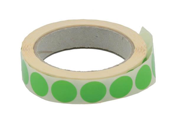 Pastilles adhésives vert clair unies de Ø 20 mm