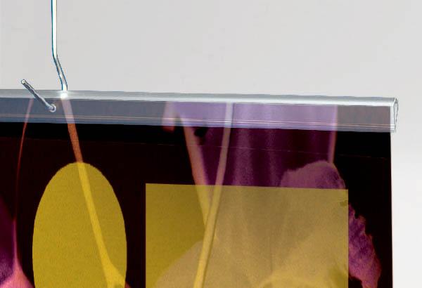 Profil U pinçant transparent - Longueur 1200 mm