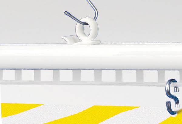 Profil Décobarre® XS en aluminium blanc - Longueur 2000 mm