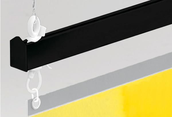 Profil Décobarre® XL en aluminium noir - Longueur 3000 mm