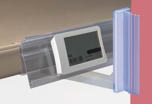 Promobase® magnétique avec grip flexible à poser sous tablette - Hauteur 75 mm