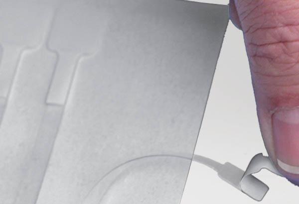 Wobbler adhésif 75 mm en feuille - 1 permanent et 1 non permanent