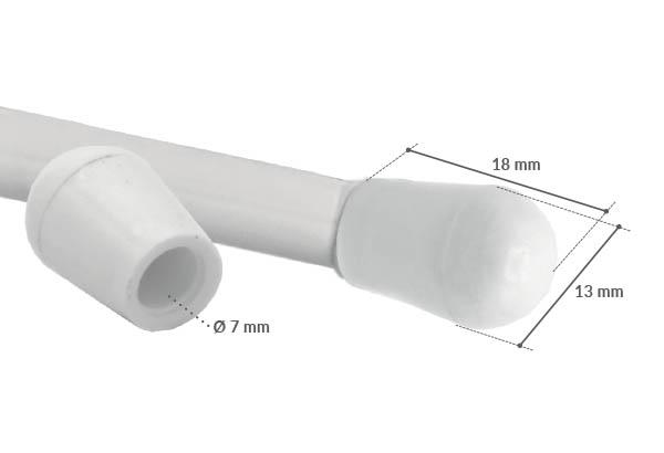 Bouchon pour tube fendu Ø 5 - 7 mm - 18 x 13 mm