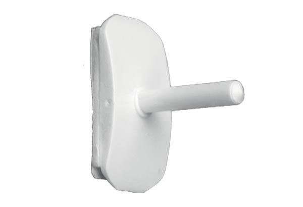 Porte-tube droit à 90° avec support adhésif pour tube fendu de Ø 5 - 7 mm