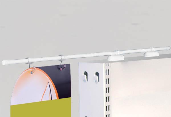 Potence en métal de 650 mm avec base magnétique - 2 crochets ouverts