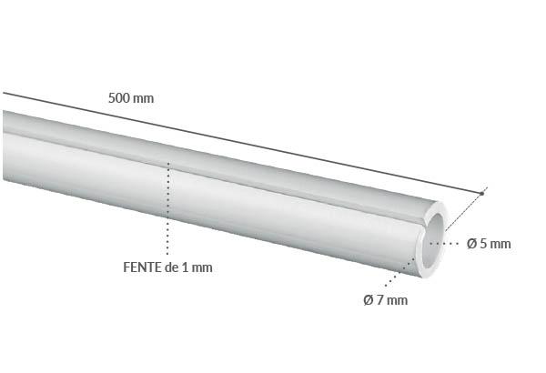 Tube fendu pour porte drapeau de Ø 5 - 7 mm - Longueur 500 mm
