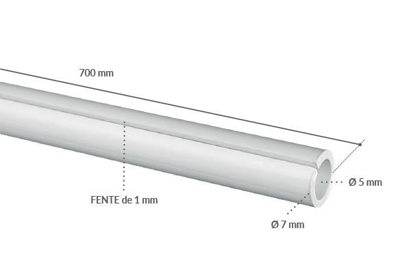 Tube fendu pour porte drapeau de Ø 5 - 7 mm - Longueur 700 mm
