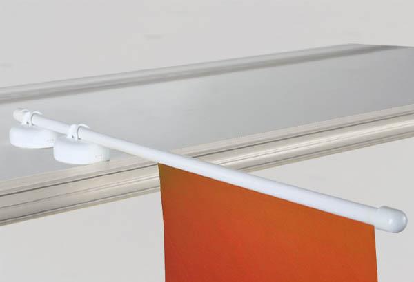 Potence en PVC de 435 mm avec base magn double utilisation - 2 crochets ouverts