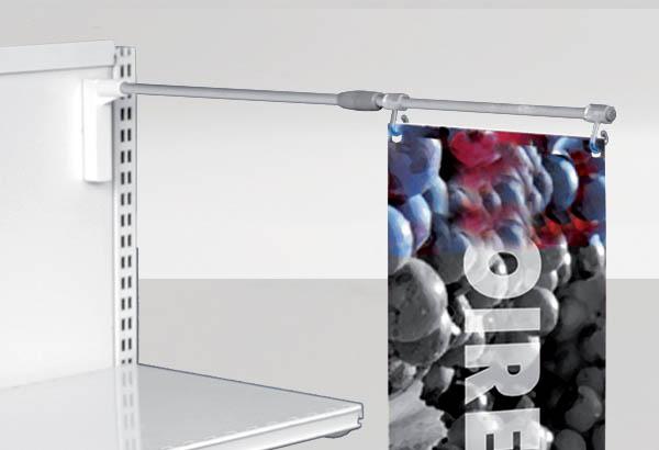 Potence Promobase® aluminium base magnétique télescopique