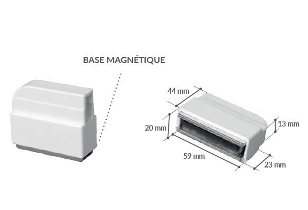 Base blanche à poser magnétique pour profil pinçant/ grippant