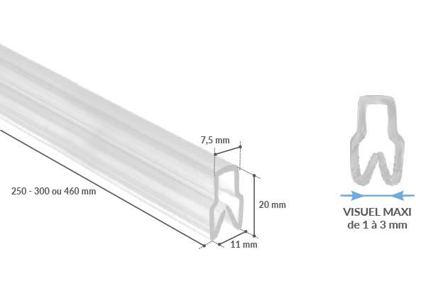 Profil pinçant pour Promobase® en 460 mm