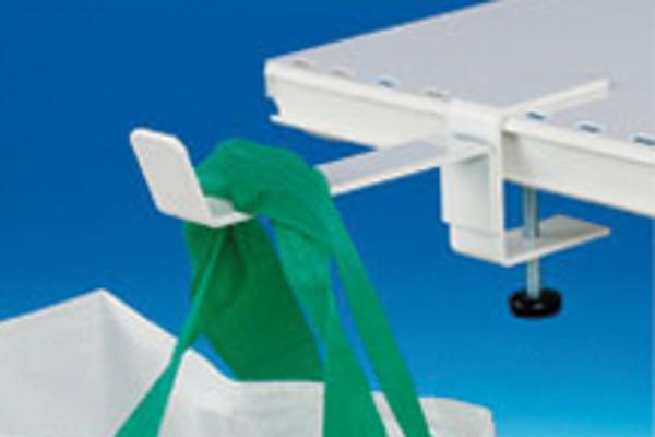 Potence serre-joint porte sac en métal - Fixation tablette de 4 cm