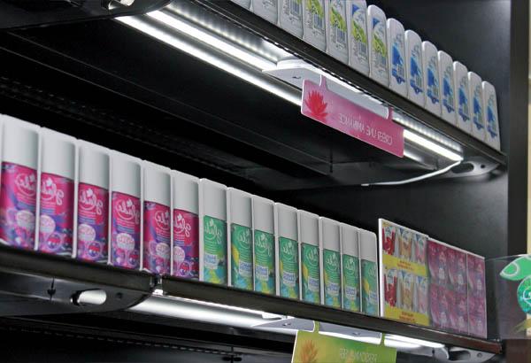 Réglette LED magnétique 1 connexion et raccordement vertical - Longueur 600 mm