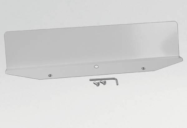 Retour arrière gris pour pupitre sur pied - Avec vis et clé Allen