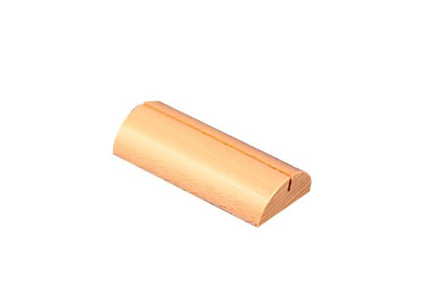 Socle arrondi de 105 x 44 x 23 mm en bois de hêtre - Format A6