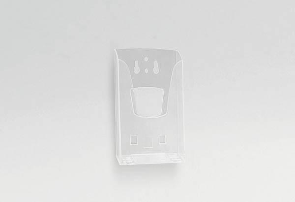 Porte-brochures 1 bac mural en polystyrène - Format 1/3 A4