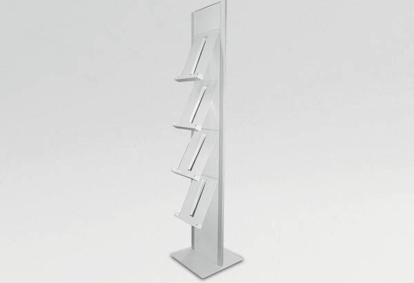 Totem 2 faces pour porte brochures - 1665 x 370 x 417 mm