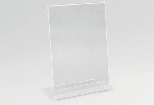 Porte visuel incliné en PET transparent - Format A5 - Vertical