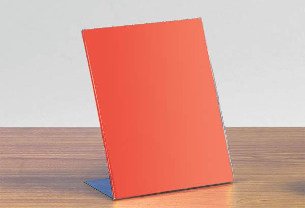 Porte-visuel incliné en PET transparent - Format A4 - Vertical