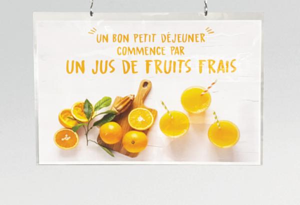 Pochette à suspendre 2 perforations PET transparente - Format A3 - Horizontal