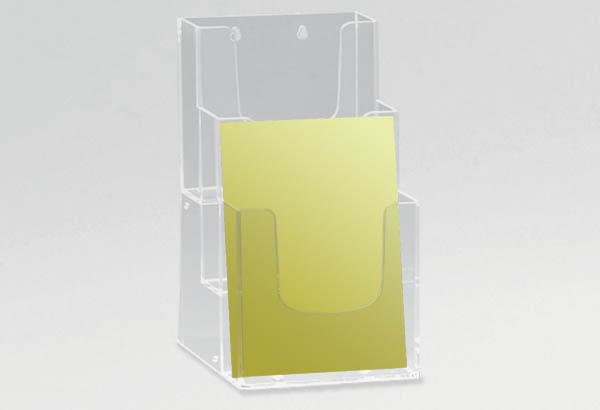 Porte-brochures 3 bacs à poser en polystyrène - Format 1/3 A4